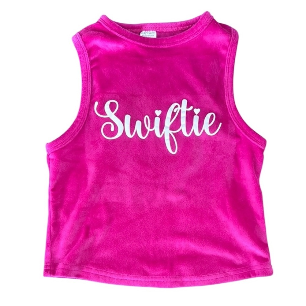 BOUTIQUE Swiftie Kids Fuschia plush(96% polyester/4% spandex Tank Top